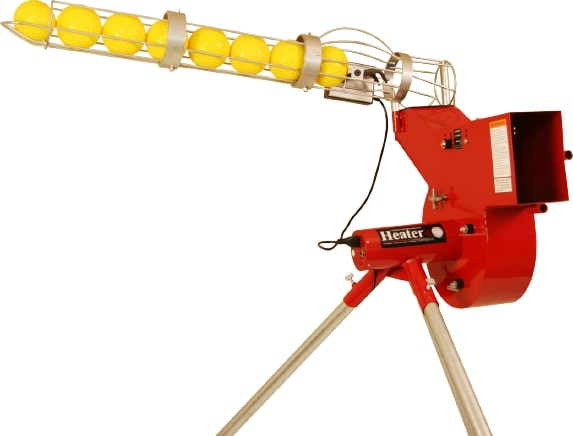 heater-sports-softball-pitching-machine Heater Sports softball pitching machine with 9 ball automatic feeder